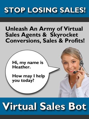 Product picture Virtual Sales Bot: starts up a conversation with visitors