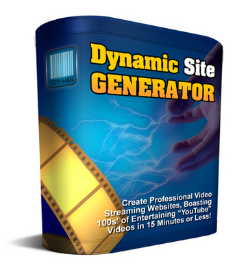 Product picture Dynamic Site Generator: YouTube in a box (MRR)