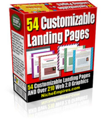 Product picture 54 Customizable Landing Page Templates (MRR)